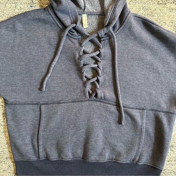 FREE PEOPLE Believe It Lace-Up Hoodie - Picture 3 of 6